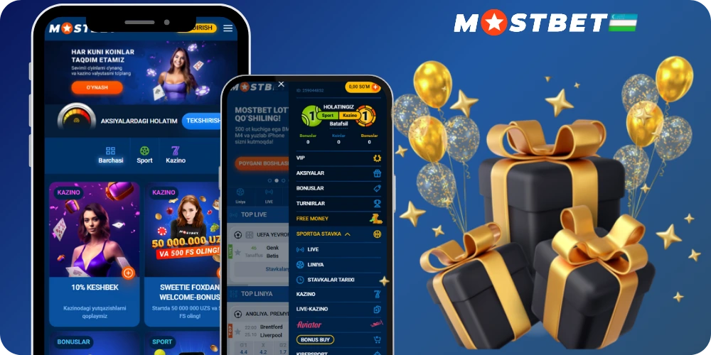 Акции и бонус Mostbet Uzbekistan