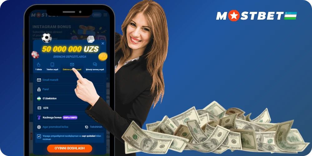 Зарегистрироваться на Mostbet Uzbekistan